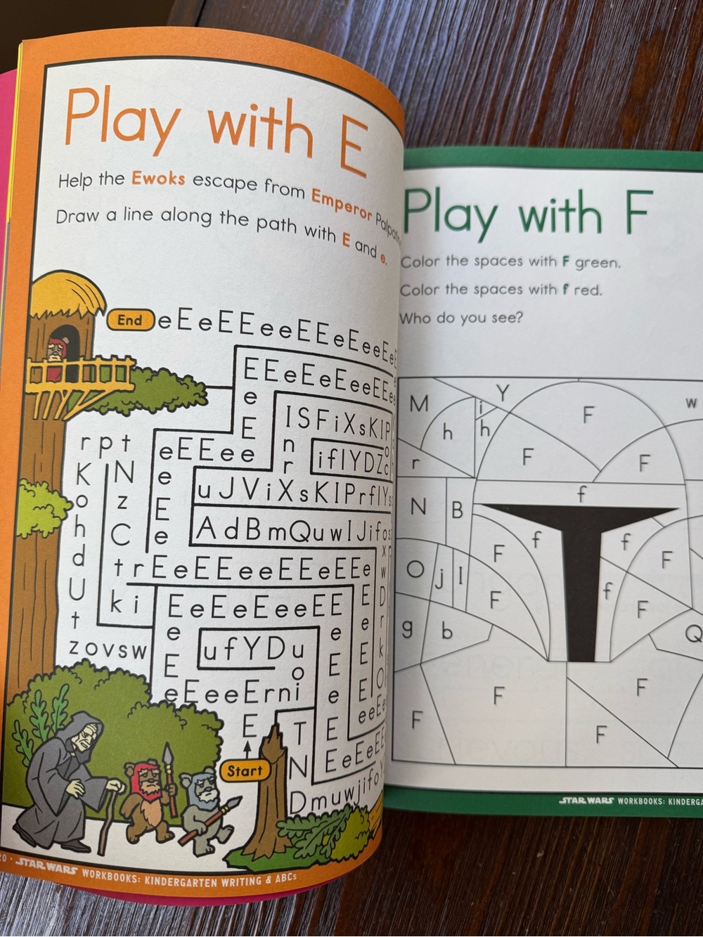 Star Wars Kindergarten workbooks pencils NWOT phonics writing abc learning kids - Picture 8 of 15